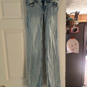 REVICE Light Blue Flare & Wide Leg Jeans